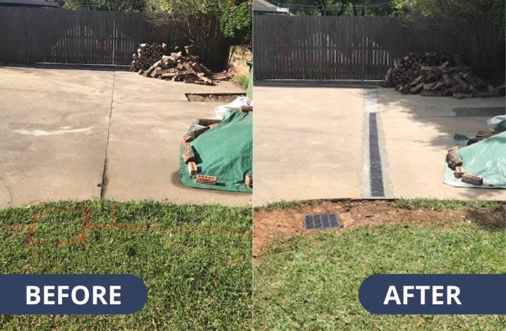 Customized Drainage Solutions Before and After